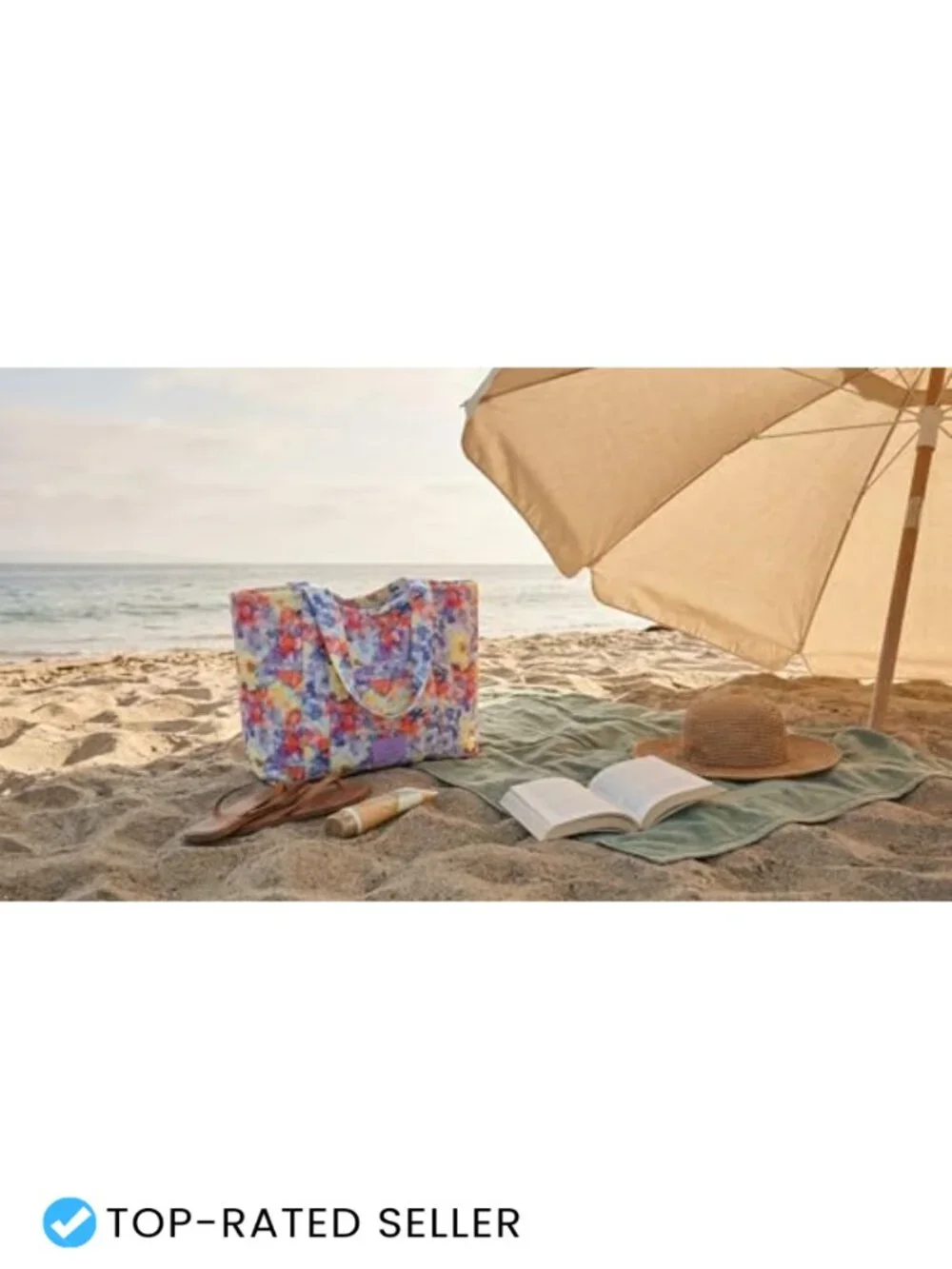 Jumbo Quilted Polyester Tote Bag Beach Pool Carry-All